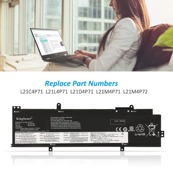 Replacement Laptop Battery For Lenovo ThinkPad P14s Gen 3 2022 Series 52.5WH 15.44V Online Hot Sale