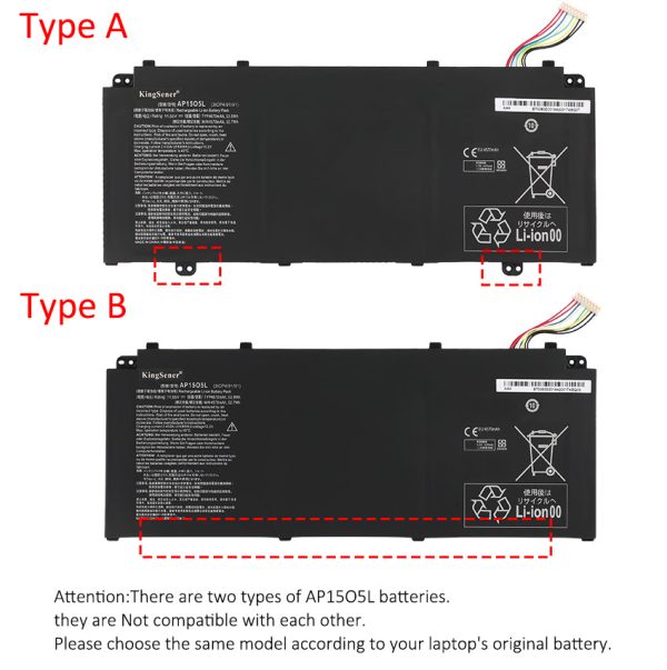 Laptop Battery For Acer Swift 5 SF515-51T Series 53.9WH 11.55V Online now