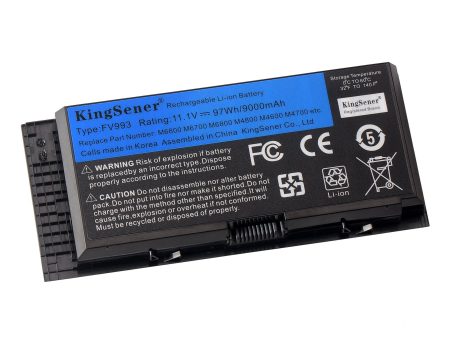 China Warehouse KingSener FV993 Laptop Battery Replacement For DELL Precision M6600 M6700 M6800 M4800 M4600 M4700 FJJ4W PG6RC R7PND OTN1K5 11.1V 97WH Fashion