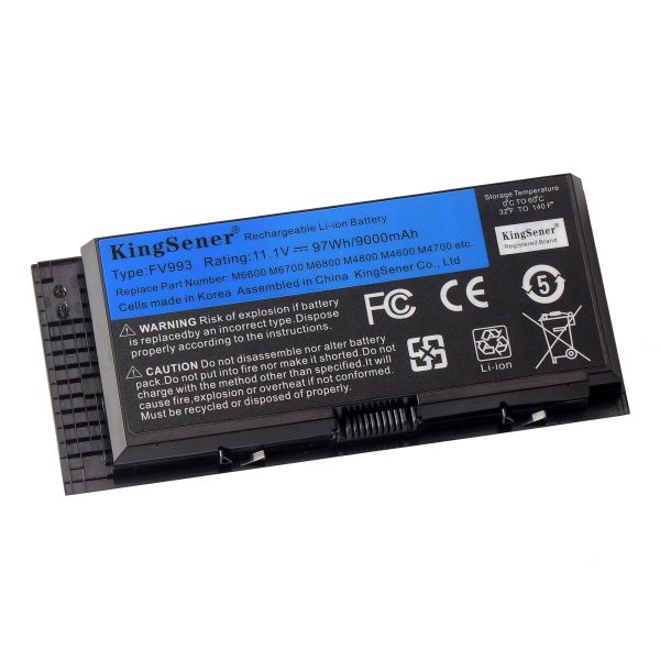 China Warehouse KingSener FV993 Laptop Battery Replacement For DELL Precision M6600 M6700 M6800 M4800 M4600 M4700 FJJ4W PG6RC R7PND OTN1K5 11.1V 97WH Fashion