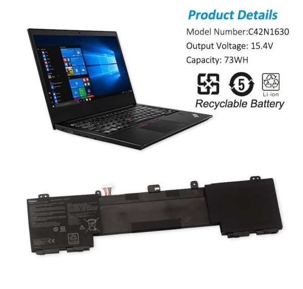 Kingsener C42N1630 15.4V 73Wh Laptop Battery For Asus Zenbook Pro UX550 UX550VD UX550VE UX550VE-1A UX550VE-BN013T XH71 Series C42PHCH 0B200-02520000 Online Hot Sale