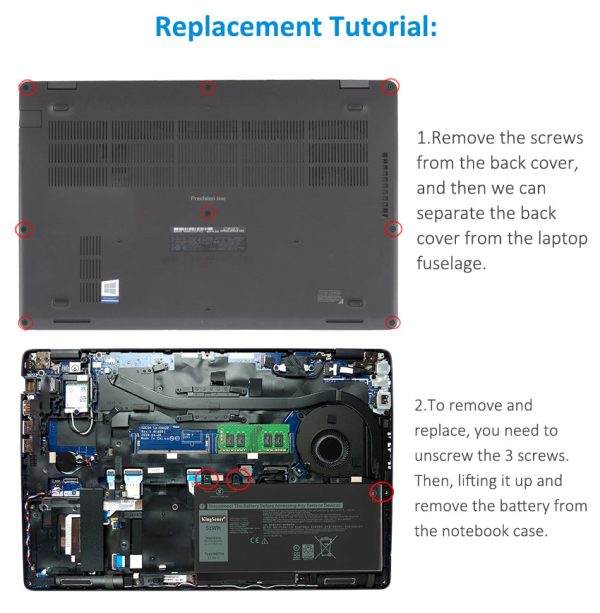 Kingsener 4GVMP R8D7N Laptop Battery For Dell Latitude 5400 5500 Precision 3540 Inspiron 7590 7591 7791 2-in-1 P84F P42E Discount