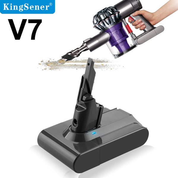 KingSener 3000mAh V7 SV11 Vacuum Cleaner Battery For Dyson V7 Motorhead V7 Animal Pro Trigger Absolute Fluffy Allergy HEPA Car+Boat Cordless Online now