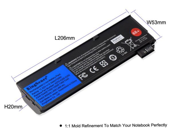 US Warehouse KingSener X240 Battery for Lenovo Thinkpad X270 X260 X250 T470P K2450 45N1738 68+ (Only Ship To US) on Sale