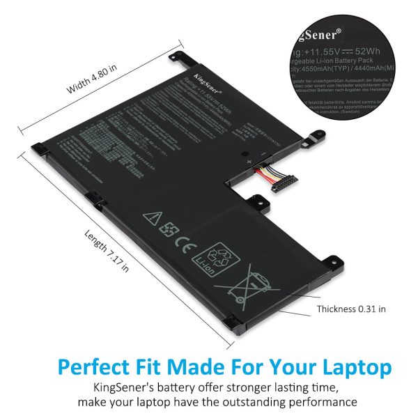 Replacement Battery For ASUS C31N1703 0B200-02650100 3ICP6 60 72 C31P0J1 0B20002650100 For Discount