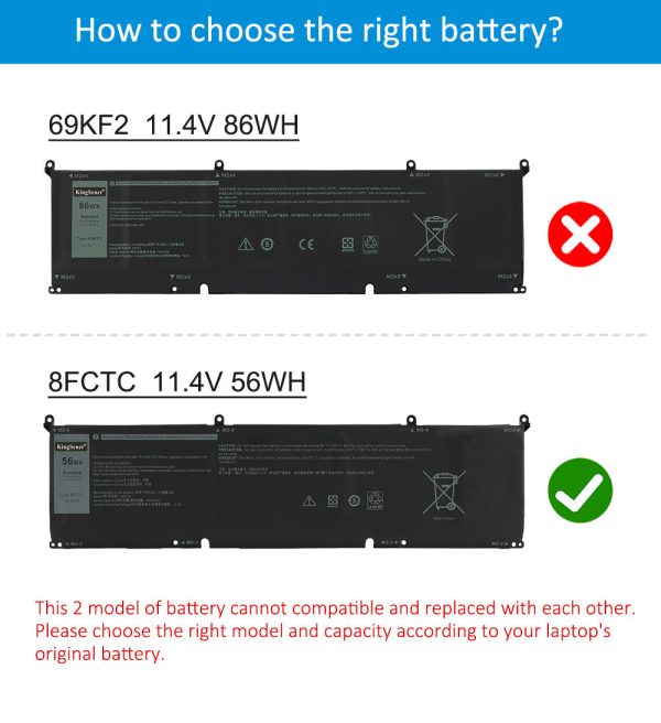 Kingsener 69KF2 Laptop Battery Replacement For Dell XPS 15 9500 P91F P91F001 M15 R3 R4 P87F P87F002 M17 R3 R4 P45E P45E001 P45E002 G7 15 7500 Precision 5550 Series Discount