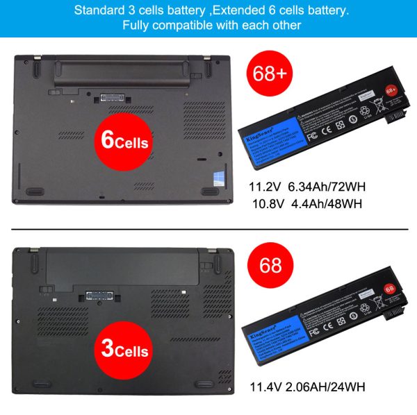 US Warehouse KingSener X240 Battery for Lenovo Thinkpad X270 X260 X250 T470P K2450 45N1738 68+ (Only Ship To US) on Sale