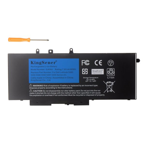 GJKNX KingSener Laptop Battery Replacement For Dell Latitude 5480 5580 5490 5590 For DELL Precision M3520 M3530 GD1JP 7.6V 68WH For Sale