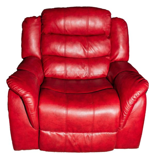 Noble House Oxblood Leather Rocking Recliner on Sale