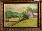 Farmhouse Road Oil Original by Jon Bergin Online Sale