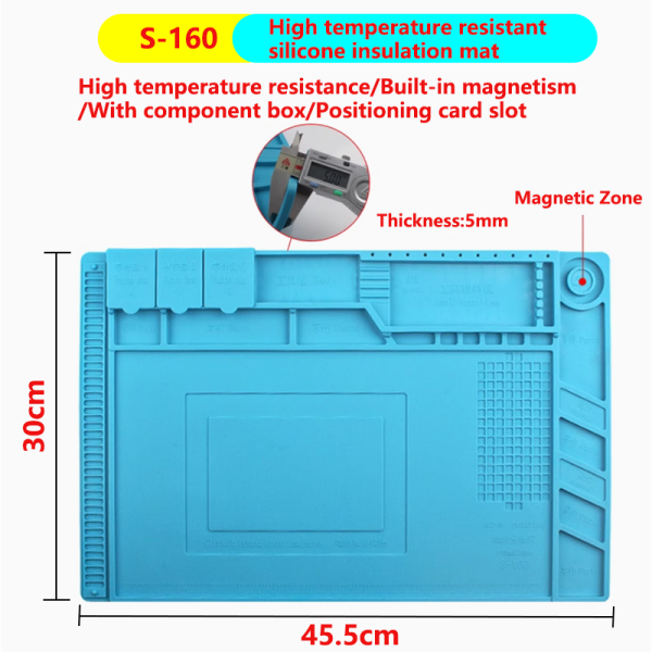 Phone Repair Magnetic Heat Insulation Silicone Pad Desk Work Mat   Repair Tool For Sale