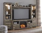 Trinell 4-Piece Entertainment Center with Electric Fireplace Sale