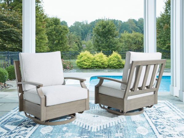 Rainier Ranch Outdoor Swivel Glider Chair with Cushion Online Hot Sale