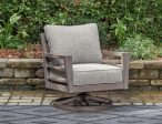 Hillside Barn Outdoor Swivel Lounge with Cushion For Sale