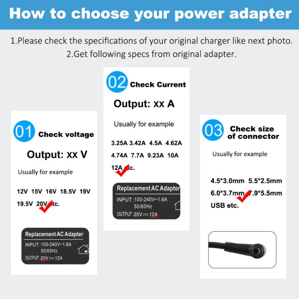 20V 12A 240W 6.0X3.7mm AC Adapter For ASUS ROG Strix G15 G17, For Scar 15 17 Series on Sale