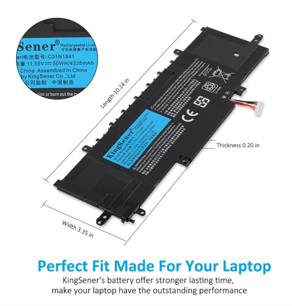 Laptop Battery For ASUS ZenBook C31N1841 0B200-03420200 3ICP5 70 81 11.55V 50wh Sale