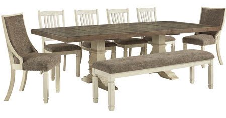 Bolanburg Dining Table with 6 Side Chairs & Bench Sale