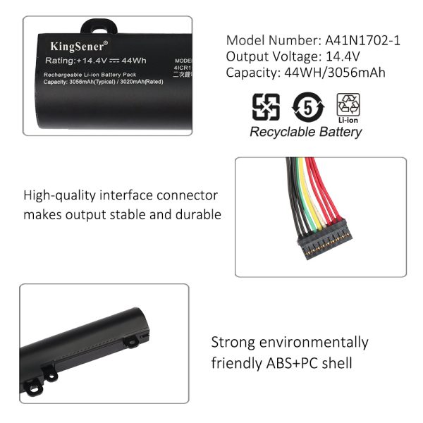 KingSener A41N1702-1 Laptop Battery For Asus P1440 P1440UA P1440UF P1440UF-1A P1440F P1440FA Online now