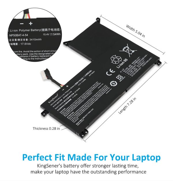 NP50BAT-4-54 Laptop Battery For CLEVO NP70, X17 AT22 S and COLORFUL X15 AT22 Series For Cheap