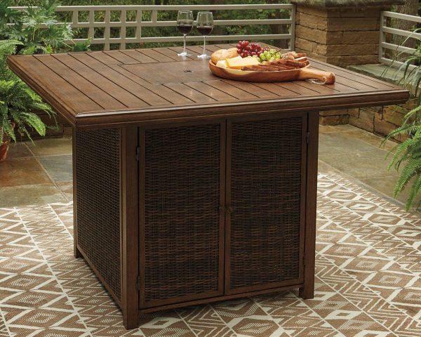 Paradise Trail Bar Table with Fire Pit Sale