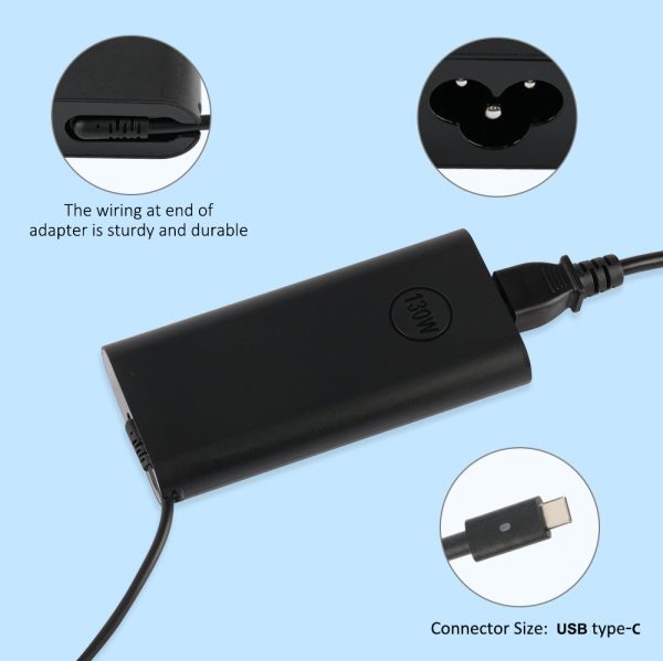 20V 6.5A 130W USB Type-C Laptop Power Adapter For DELL Precision 5770 3550 series AC Adapter Online Sale