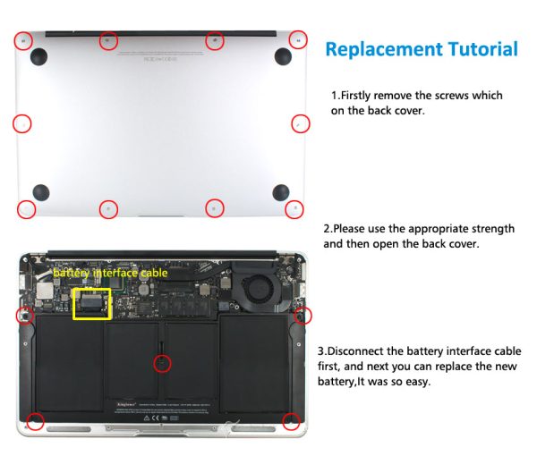 Kingsener A1406 Laptop Battery for Apple MacBook Air 11 inch A1370 Mid 2011 A1465 2012 MC968LL A MC969LL A MD223LL 7.3V 35WH Online now