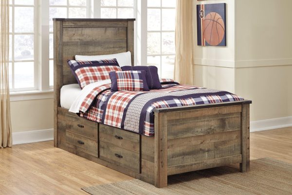 Trinell Youth Bed with 2 Storage Drawers Online Sale