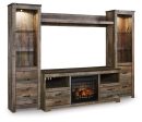 Trinell 4-Piece Entertainment Center with Electric Fireplace Sale