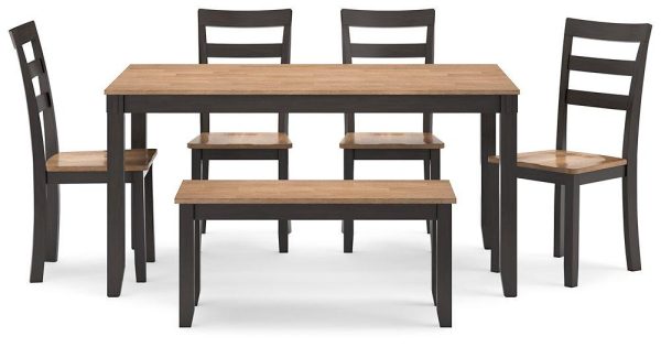 Gesthaven Dining Table with 4 Chairs and Bench (Set of 6) Sale