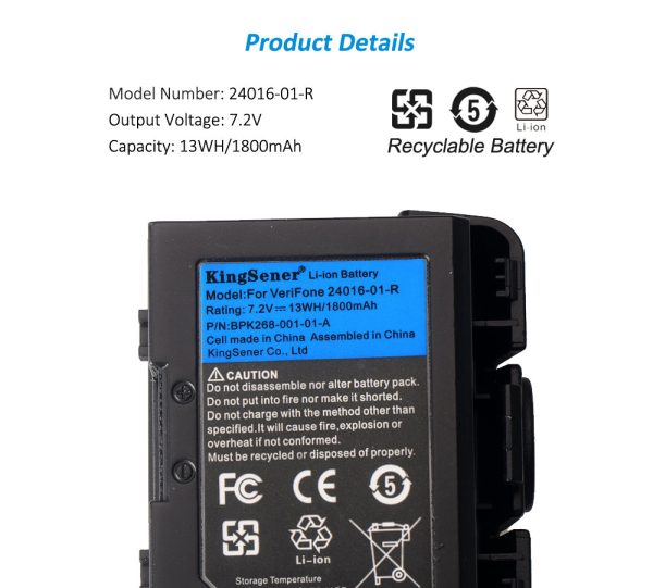 KingSener 24016-01-R POS Battery for VeriFone VX670 VX680 24016-01-R Wireless Terminal ATM Machine 7.2V 1800mAh Cheap