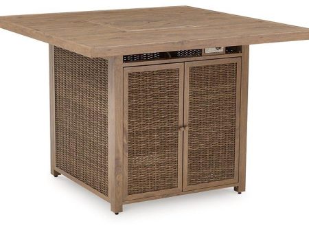 Walton Bridge Outdoor Bar Table with Fire Pit Discount