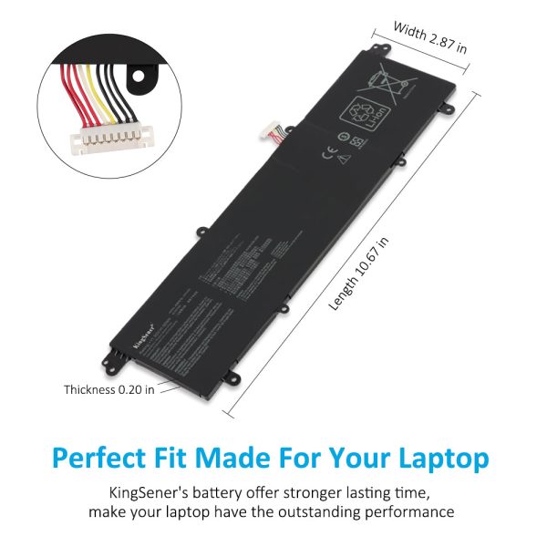 C31N1821 Kingsener Laptop Battery For ASUS ZenBook S13 UX392 UX392FA UX392FN UX392FN-XS71 Series Notebook 0B200-03210100 Online Hot Sale