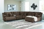 Top Tier Reclining Sectional with Chaise For Sale