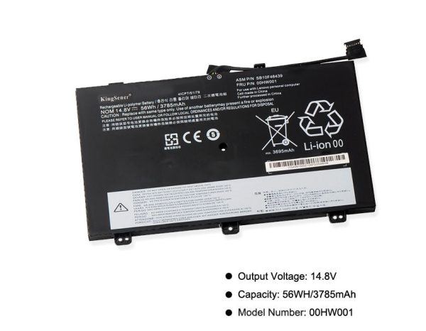 Kingsener 00HW001 Laptop Battery For Lenovo ThinkPad S3 Yoga 14 Series Notebook 00HW000 SB10F46438 4ICP7 52 76 Discount