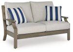 Rainier Ranch Outdoor Loveseat with Cushion For Sale