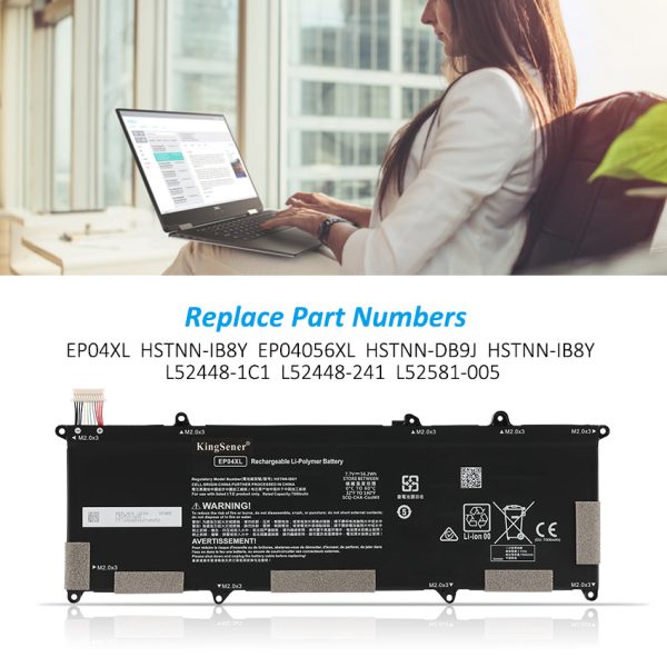 Replacement Battery For HP EP04XL HSTNN-IB8Y EP04056XL HSTNN-DB9J 7.7V 56.2Wh Online