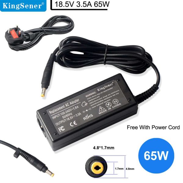 Kingsener 18.5V 3.5A 65W Replacement Laptop Charger AC for HP Power Adapter Compaq 6720s 500 510 520 530 G3000 4.8*1.7mm Online Sale