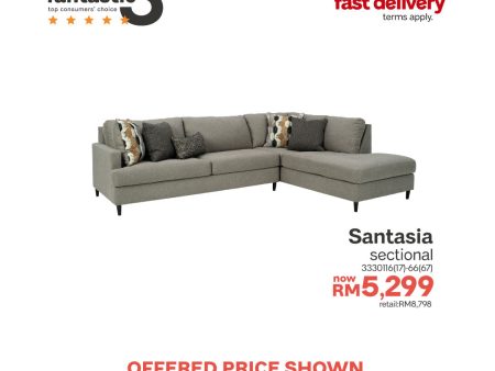 Santasia 2-Piece Sectional with Left Chaise Online