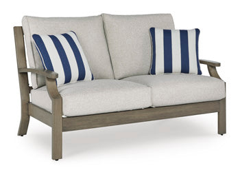 Rainier Ranch Outdoor Loveseat with Cushion For Sale