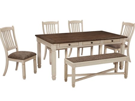 Bolanburg Dining Table with 4 Chairs and Bench on Sale