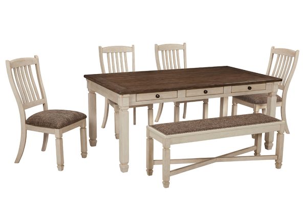 Bolanburg Dining Table with 4 Chairs and Bench on Sale