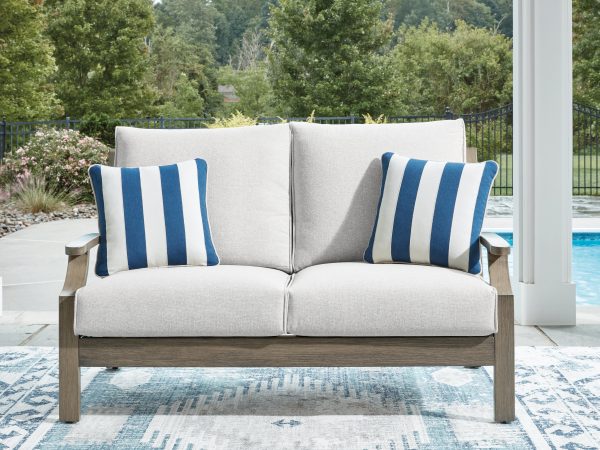 Rainier Ranch Outdoor Loveseat with Cushion For Sale