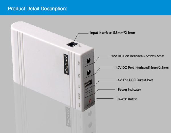 KingSener Mini Portable UPS with 5V 12V 12V Lithium Battery For Travel And Camping Field work 3.7V 8800mAh For Discount