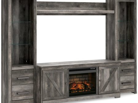 Wynnlow 4-Piece Entertainment Center with Electric Fireplace Cheap