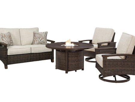 Paradise Trail Outdoor Loveseat, Lounge Chairs and Fire Pit Table Fashion