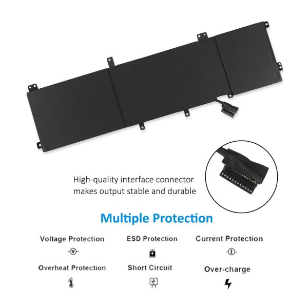 Kingsener 245RR 11.1V 91WH Laptop Battery Replacement For Dell XPS 15 9530 9535 Precision M3800 TOTRM H76MV 7D1WJ H76MV Y758W 0H76MY 07D1WJ For Sale