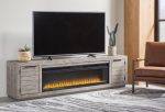 Naydell 92  TV Stand with Electric Fireplace Discount