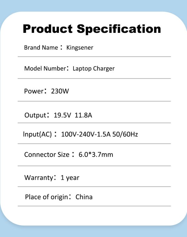 19.5V 11.8A 230W Laptop Charger For ASUS G750JW-T4038D G750JW-T4019H G750JW-T4057H Supply