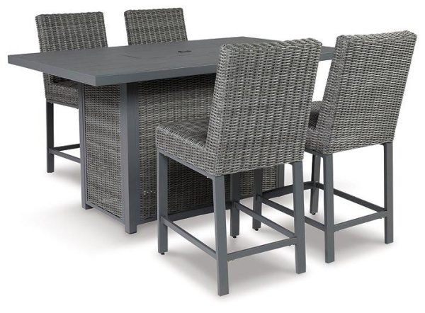 Palazzo Outdoor Counter Height Dining Table with 4 Barstools Discount