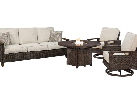 Paradise Trail Outdoor Sofa, Lounge Chairs and Fire Pit Table Online now